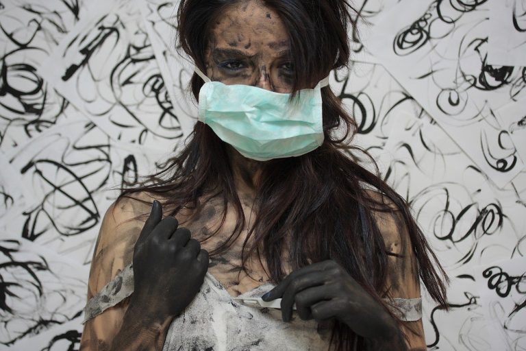 woman, model, down